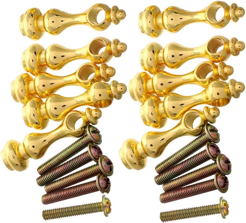 Wionin 10-Pack Golden Glass Railing Connectors – Iron Post Connectors with Screws for Furniture, Wine Cabinets, and Modern Decor | Elegant Design, Easy Installation, Universal Application - Image 1